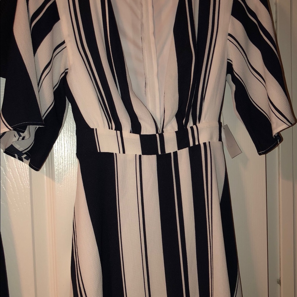 Blue and White stripped dress